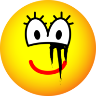 Uitgelopen makeup emoticon